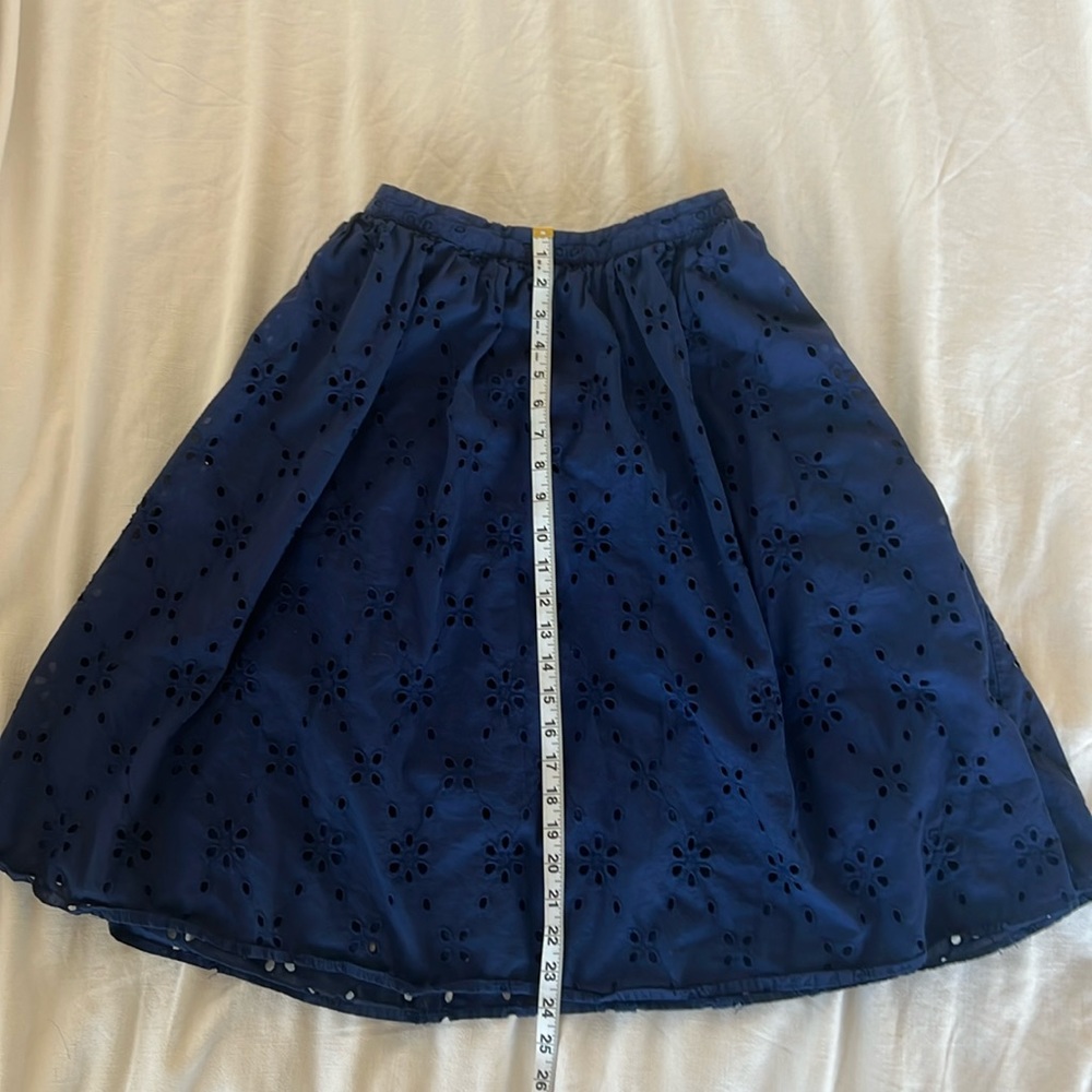 Navy Eyelet JCrew Skirt (with POCKETS!!)